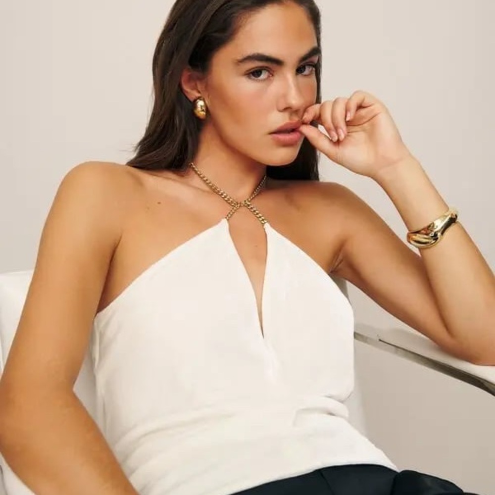 Reformation White Camisole Top